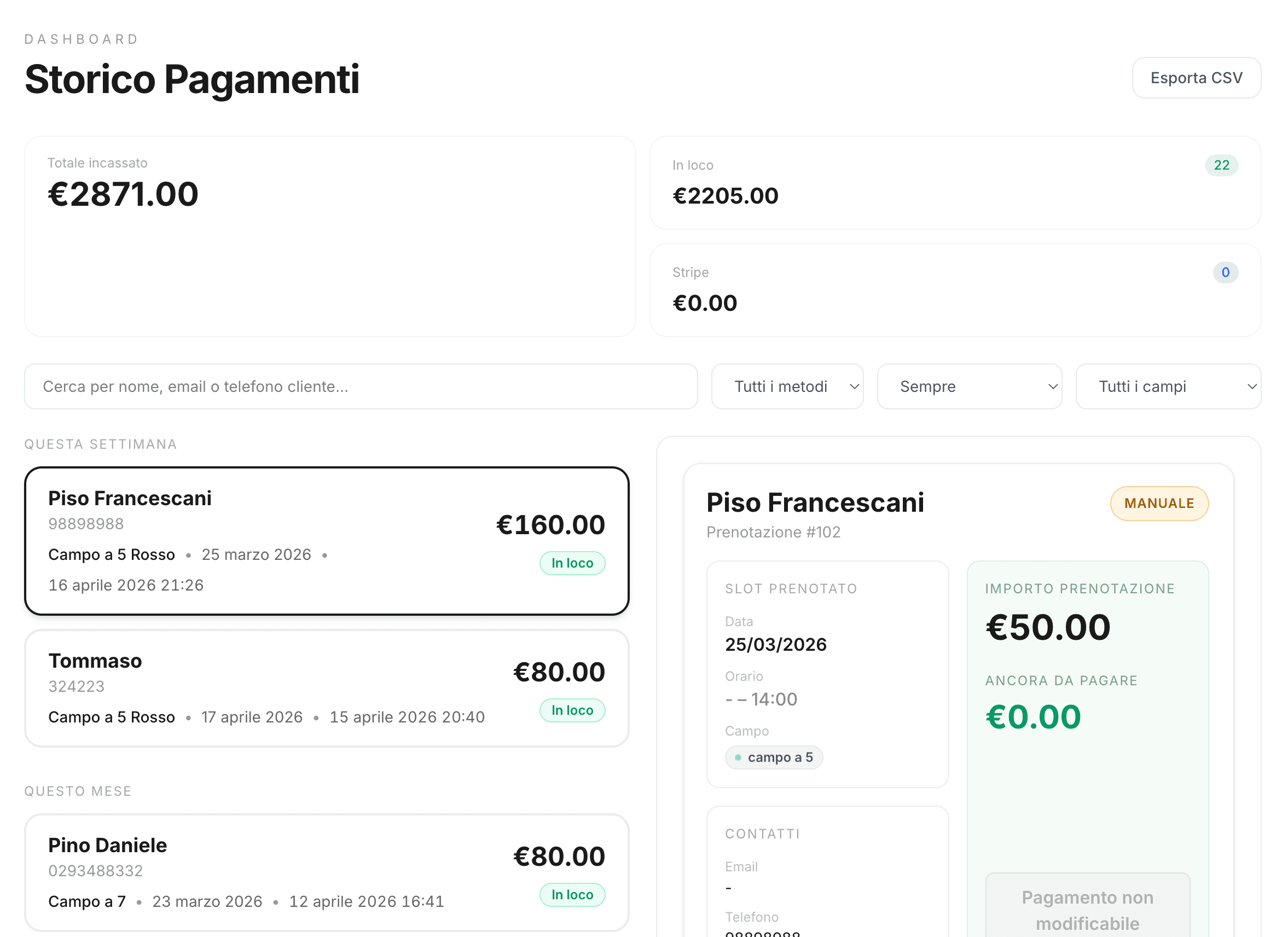 Pagamenti integrati